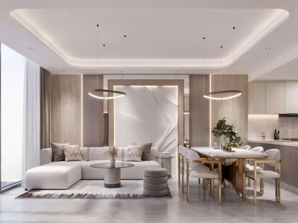 Future Residence — интерьер гостиной