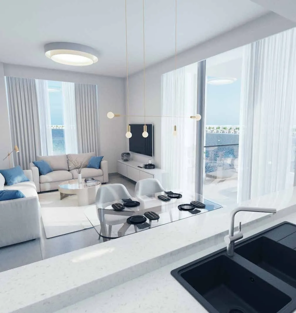 Gateway II Residences — кухня-гостиная
