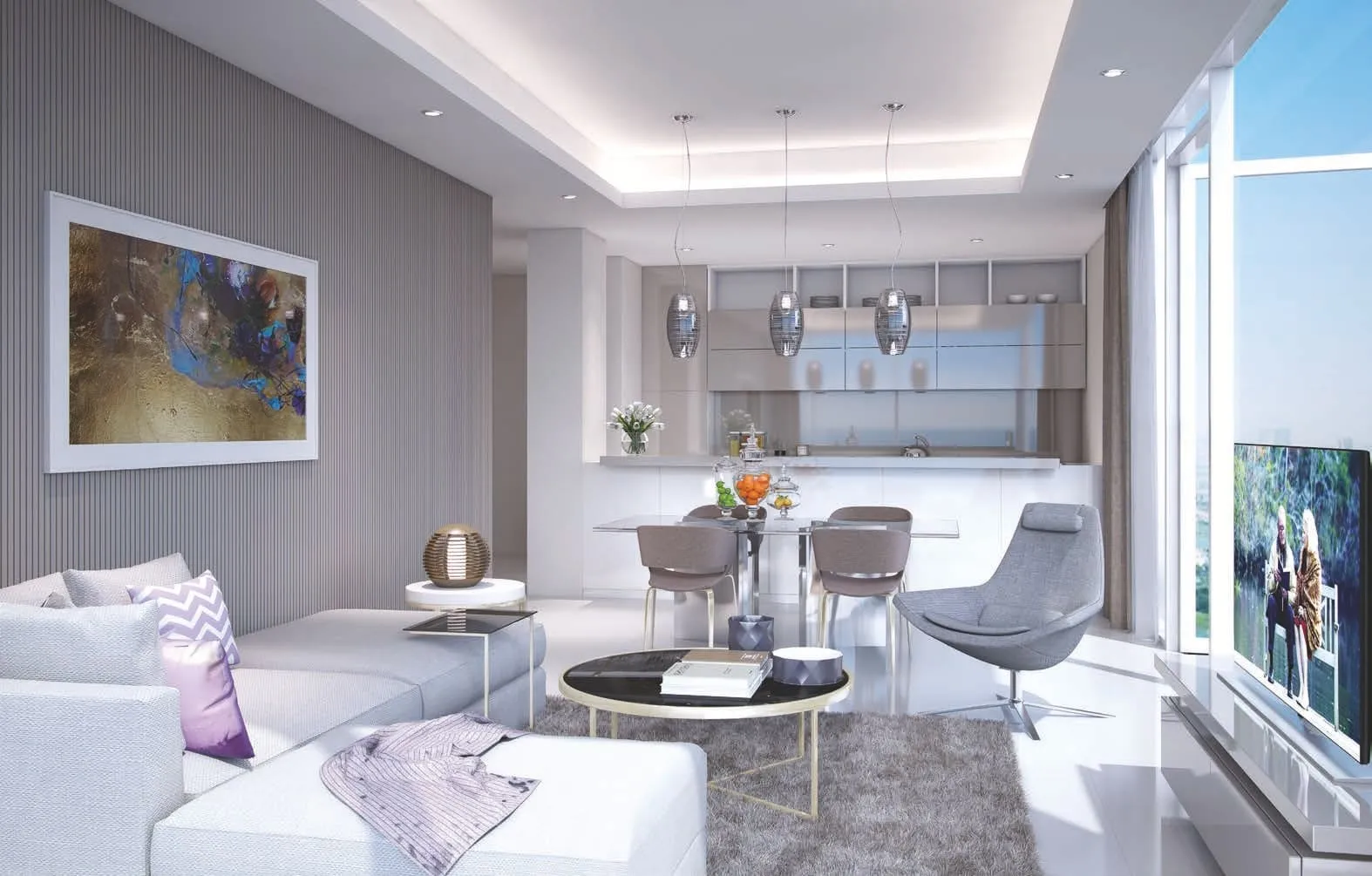 Gateway II Residences — интерьер гостиной, фото 9