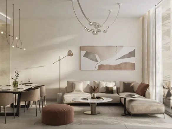 Gharbi 1 Residences — интерьер гостиной, фото 4