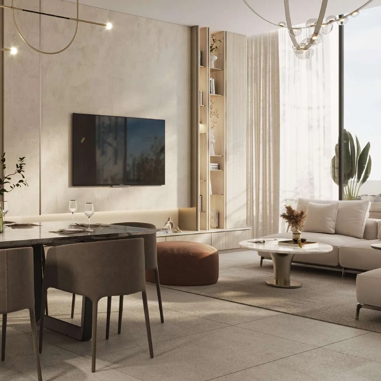 Gharbi 2 Residences — интерьер гостиной
