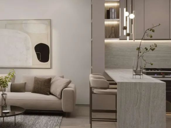 Gharbi 2 Residences — кухня-гостиная