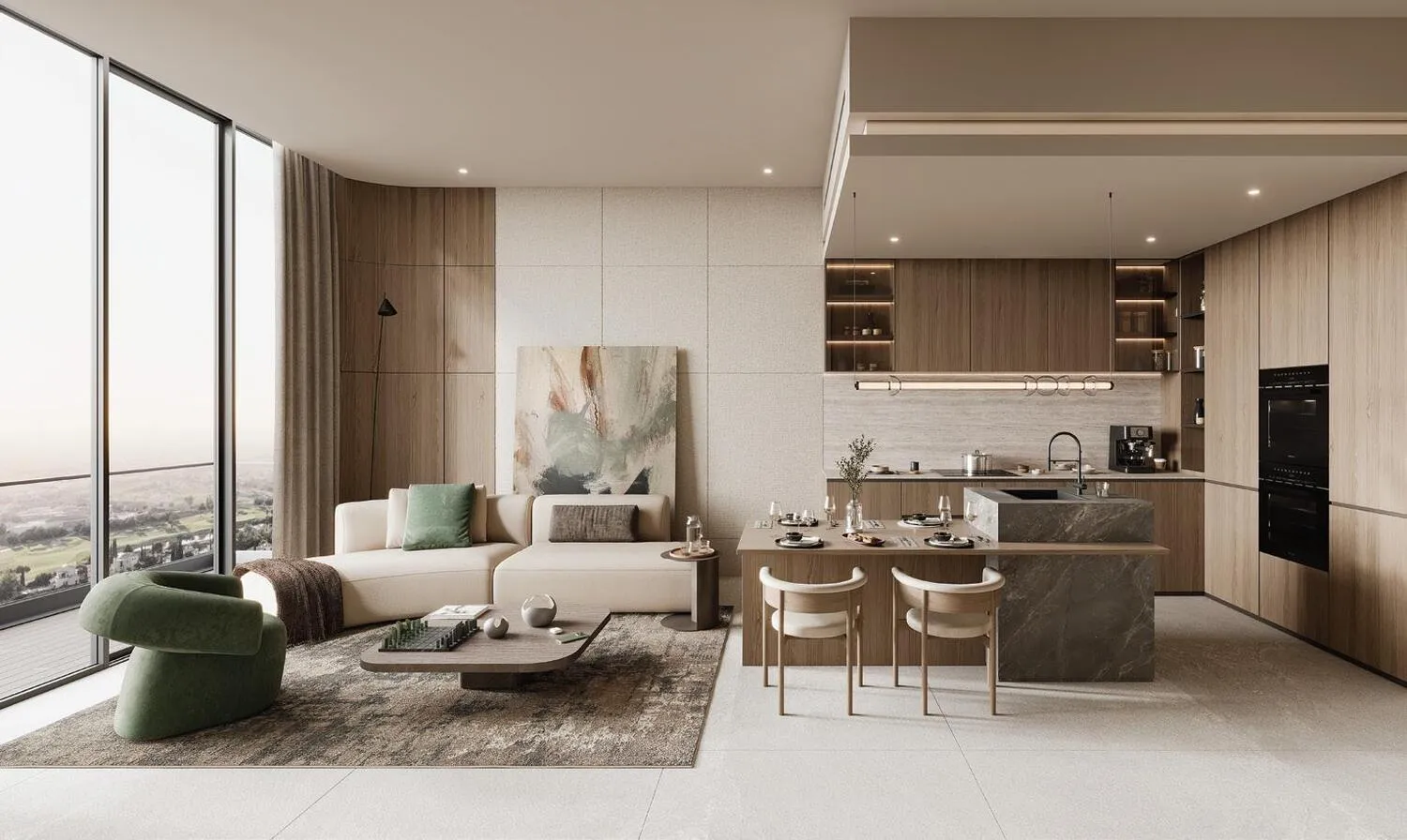 Golf Grove by Regent — кухня-гостиная