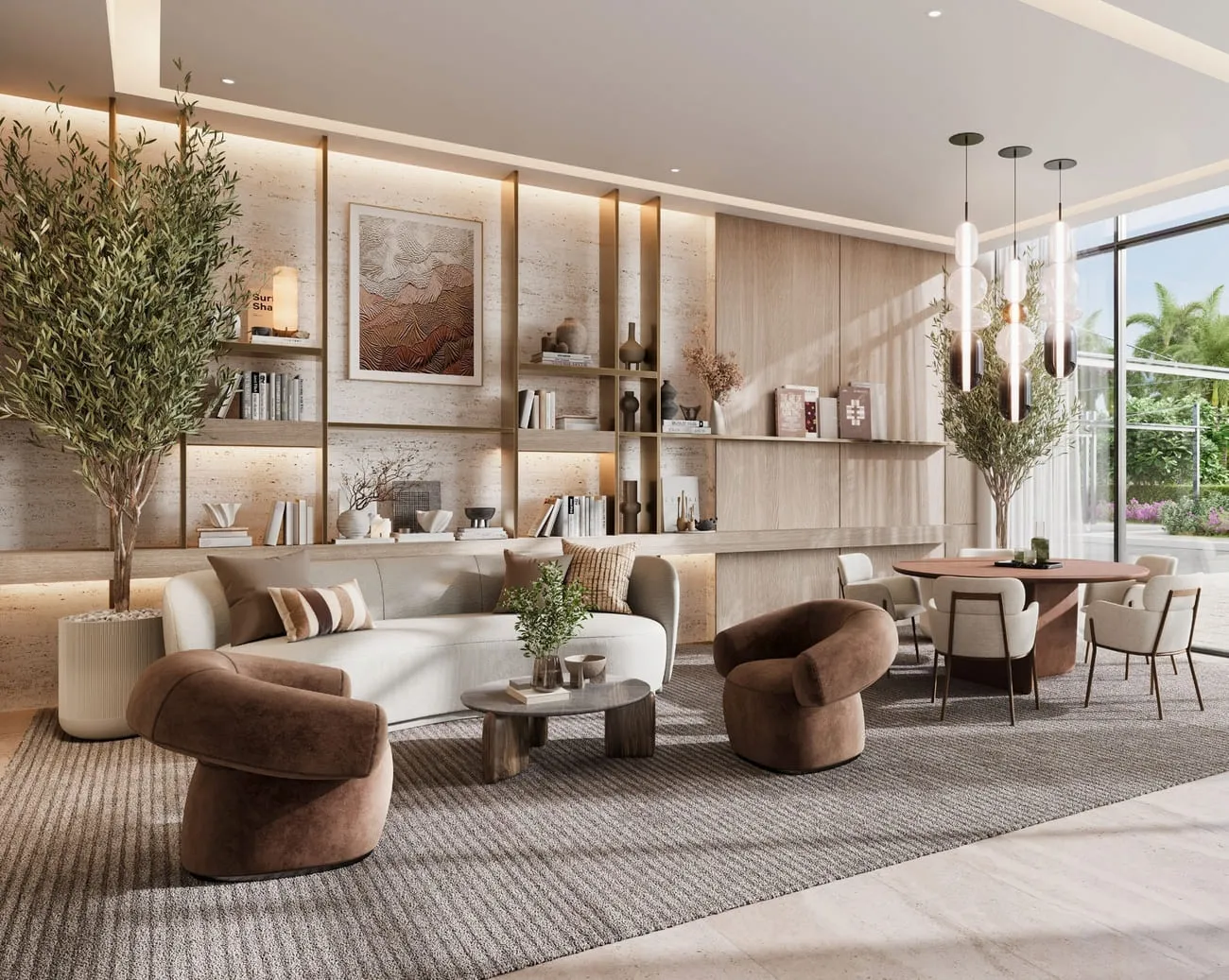 Golf Meadow — интерьер гостиной