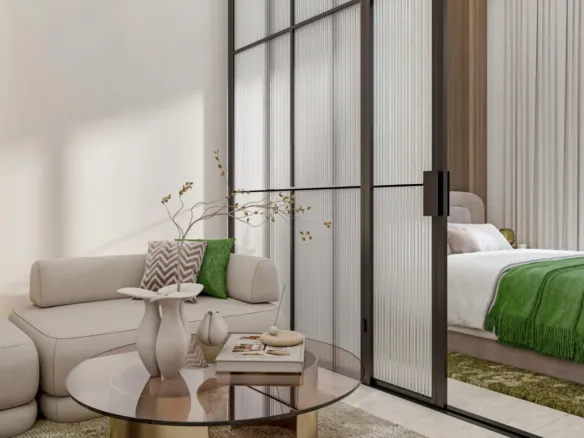 Golf Terrace Residences — гостиная и спальня