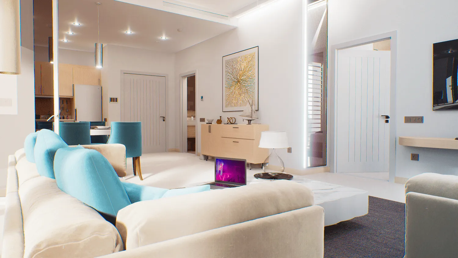 Golf Views Seven City — интерьер гостиной