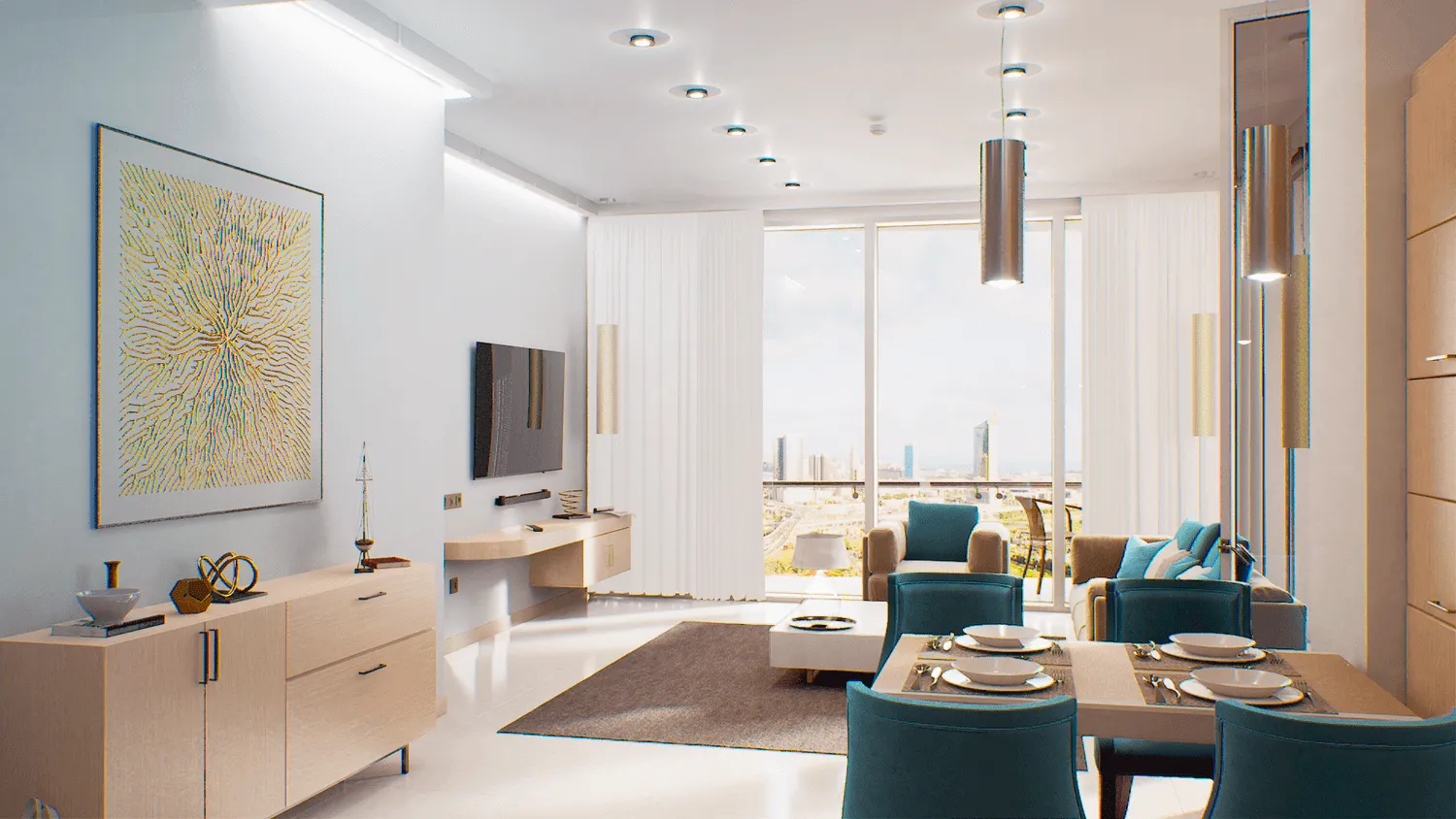 Golf Views Seven City — интерьер гостиной, фото 16