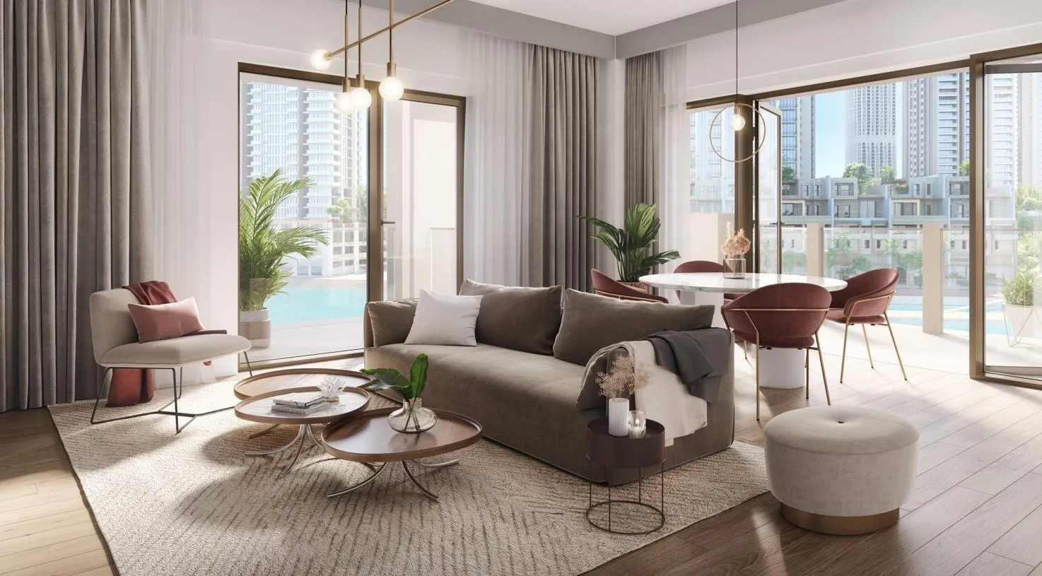 Grove Creek Beach — интерьер гостиной