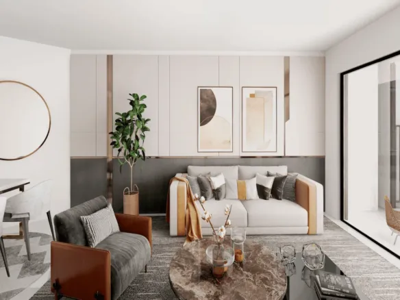 Gulf Tower — интерьер гостиной