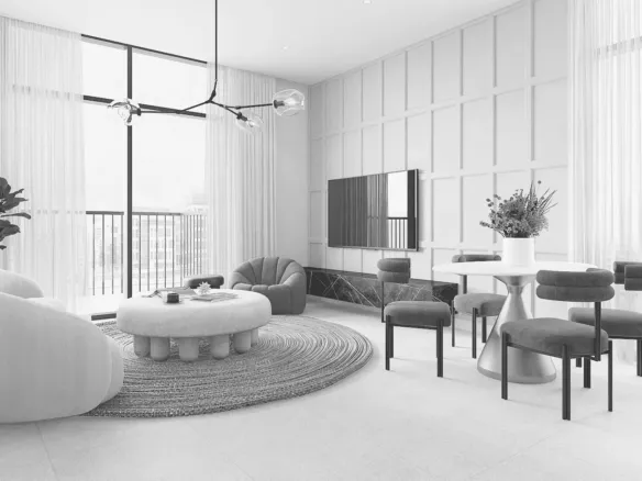 Hadley Heights — интерьер гостиной