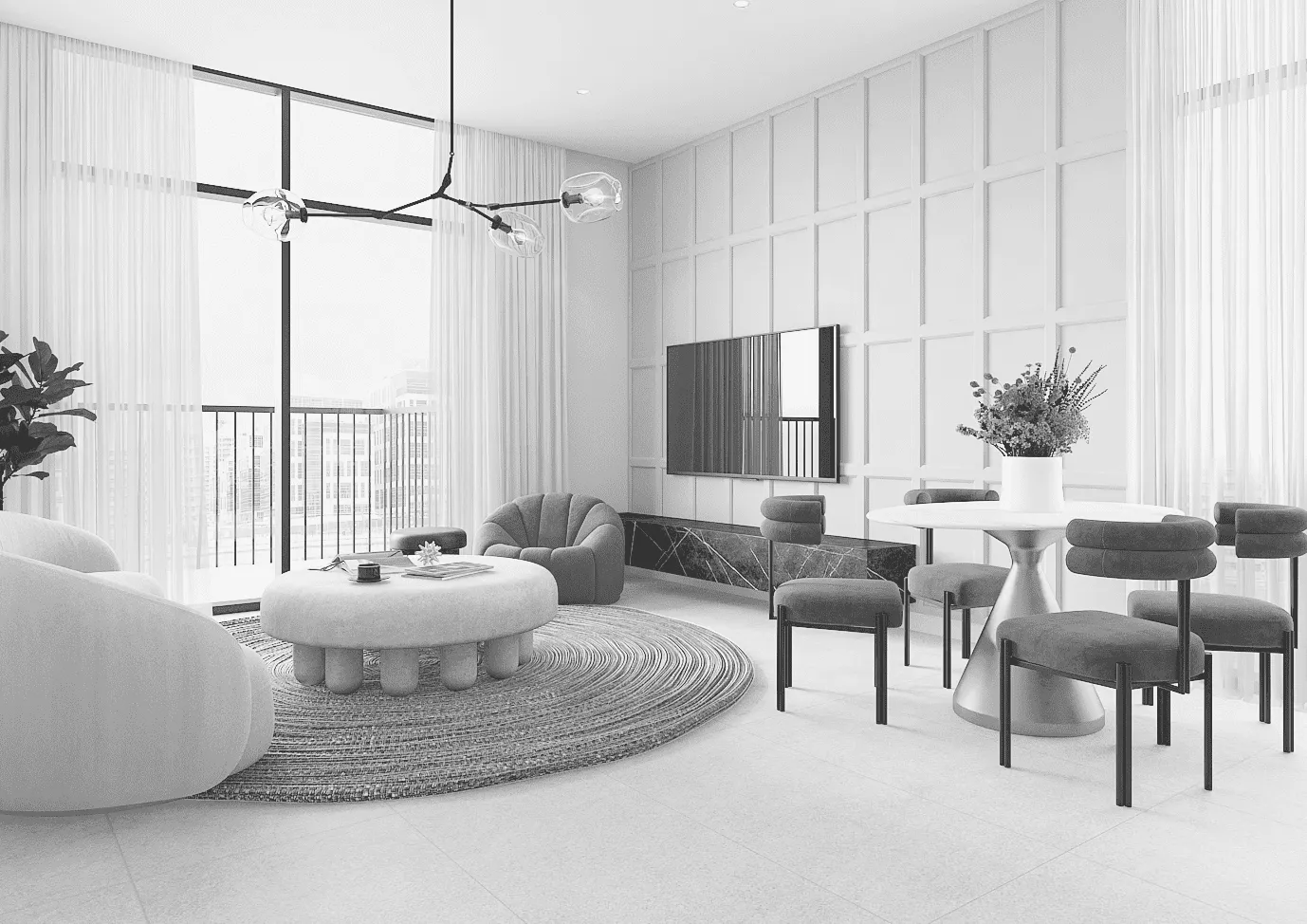 Hadley Heights — интерьер гостиной