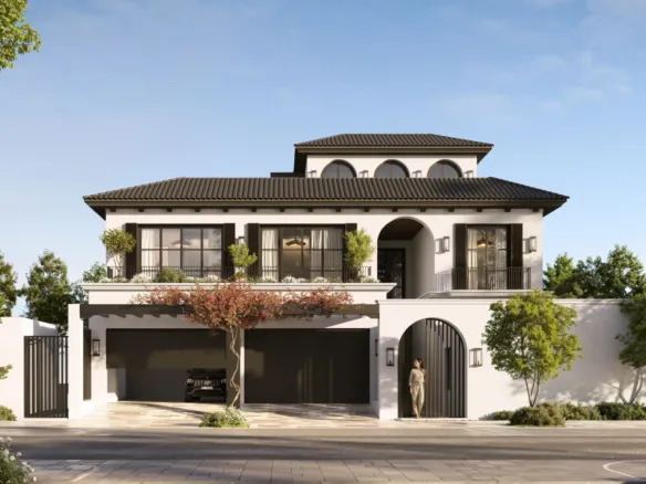 Hudayriyat Golf Estates — фасад виллы, фото 4