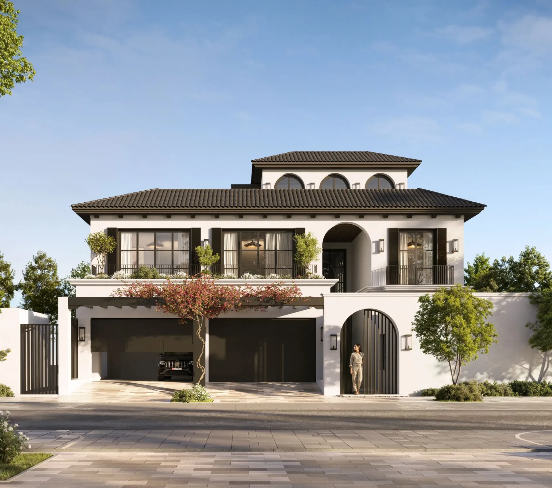 Hudayriyat Golf Estates — фасад виллы, фото 4