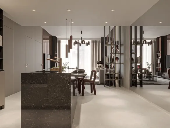 Hyde Walk Residence — кухня-гостиная