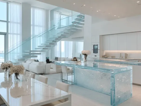 Ice Beach — кухня-гостиная