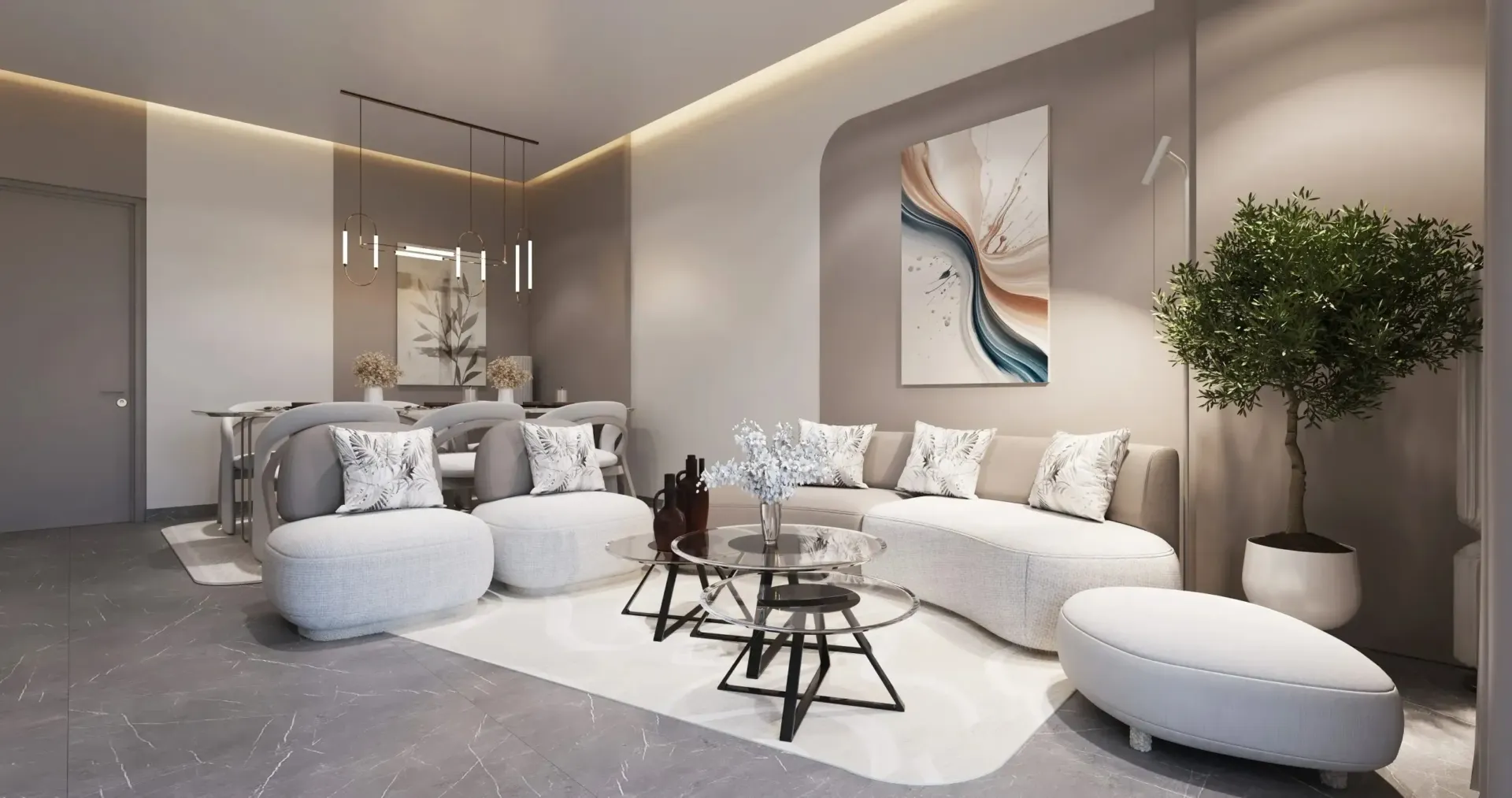ICONA Residence — интерьер гостиной