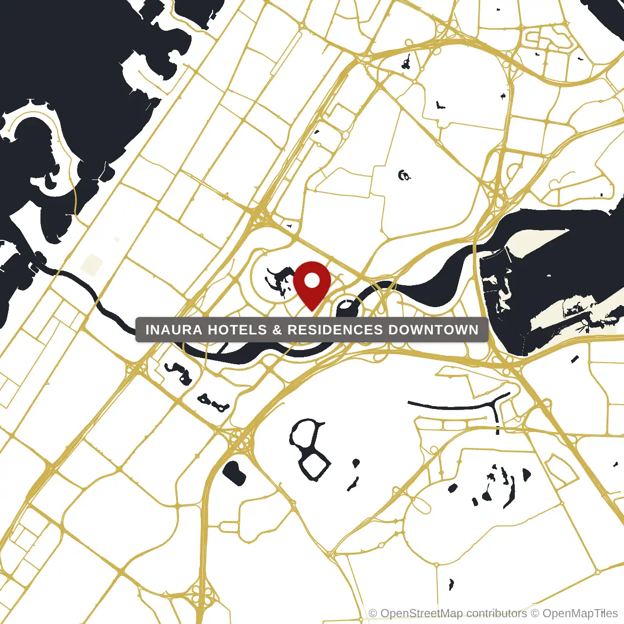 Расположение Inaura Hotels & Residences Downtown на карте: Даунтаун Дубай, Dubai