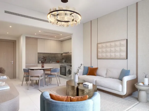Jaddaf Beach Oasis — интерьер гостиной, фото 7