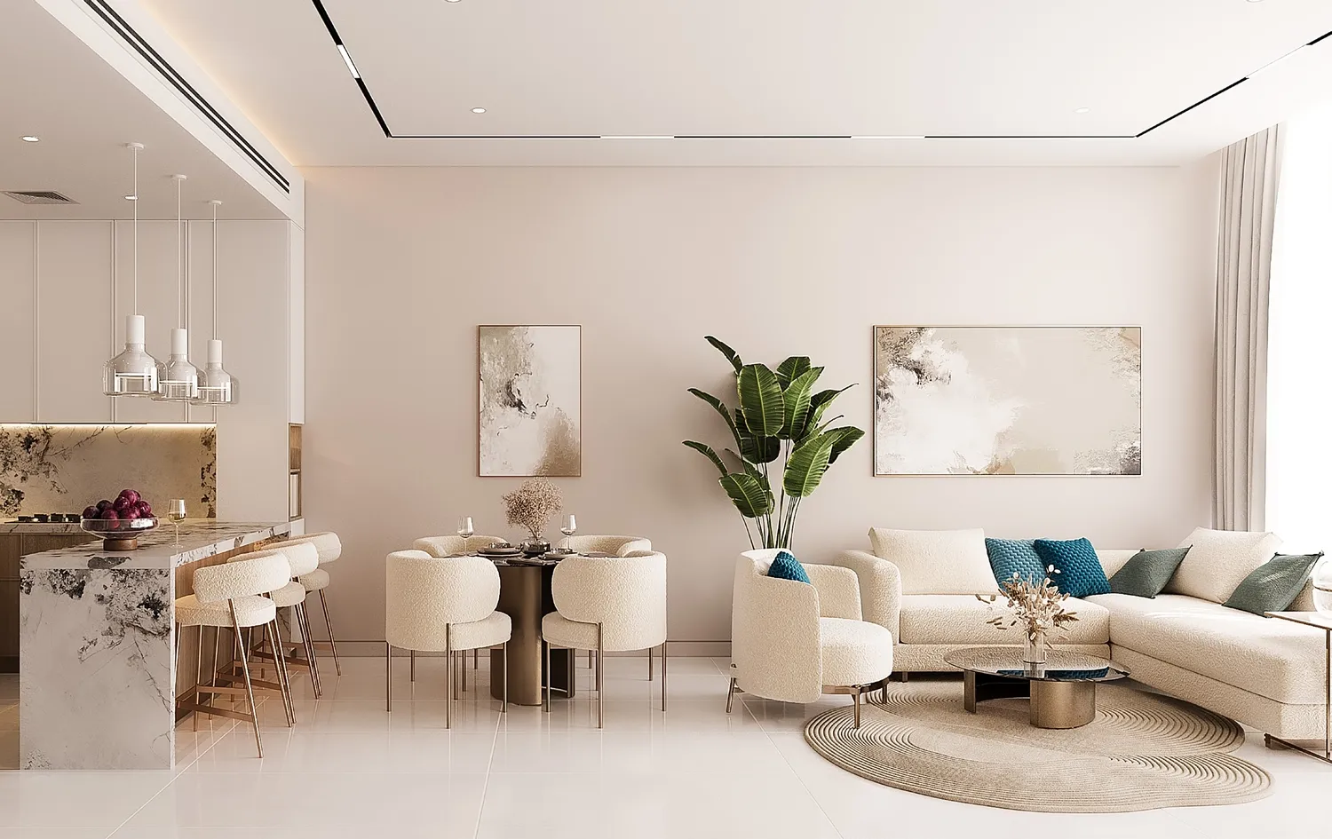 Jade Tower — интерьер гостиной