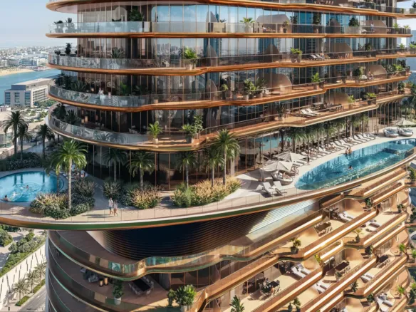 Jumeirah Residences at Al Maryah Island — терраса с бассейном