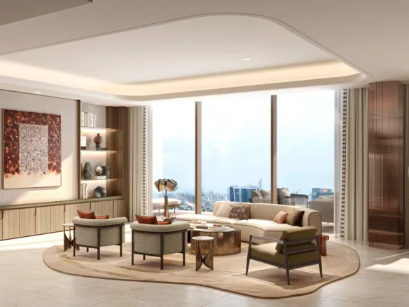 Jumeirah Residences at Al Maryah Island — интерьер гостиной
