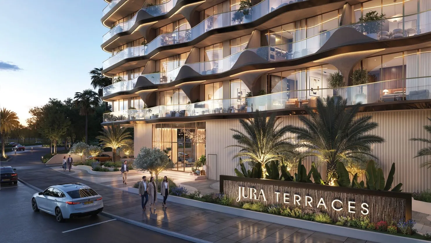Jura Terraces — вход в здание