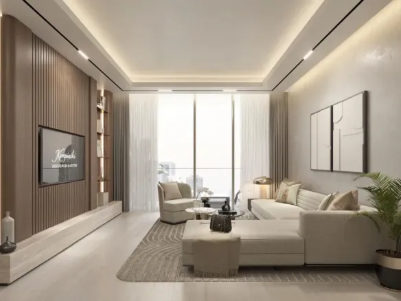 Kempinski Marina Residences — интерьер гостиной, фото 7