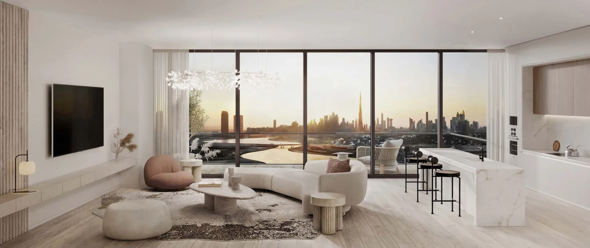 Kempinski Residences — интерьер гостиной, фото 8