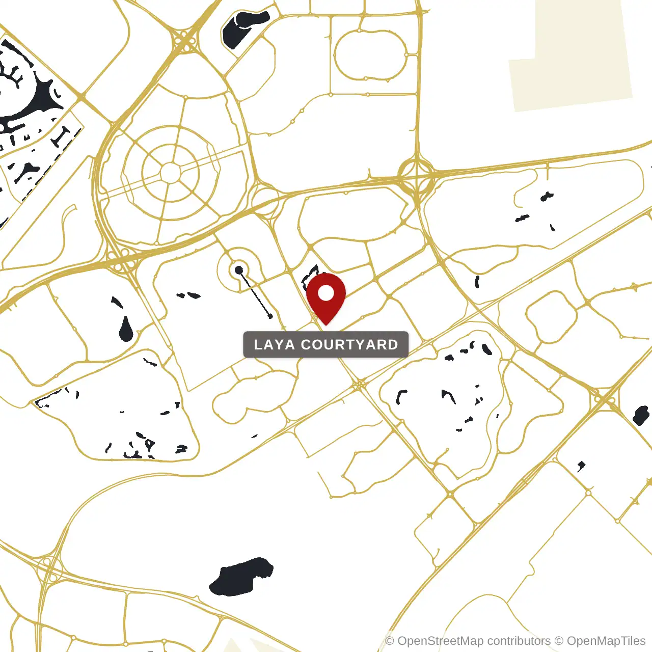 Расположение Laya Courtyard на карте: Дубай Студио Сити, Dubai
