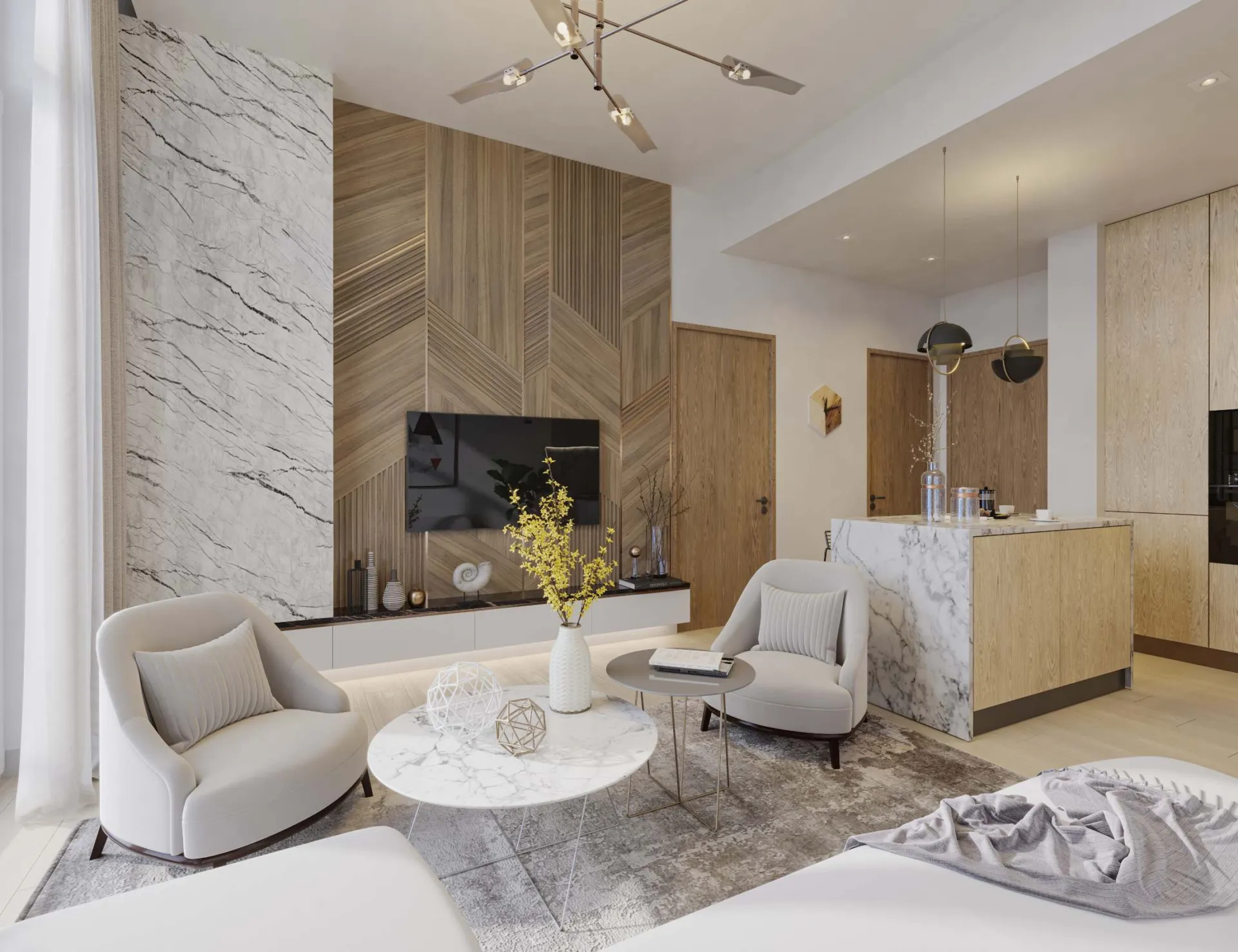 Laya Heights — интерьер гостиной