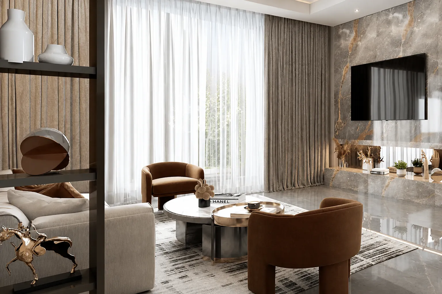 Lincoln Star Residence 2 — интерьер гостиной, фото 8
