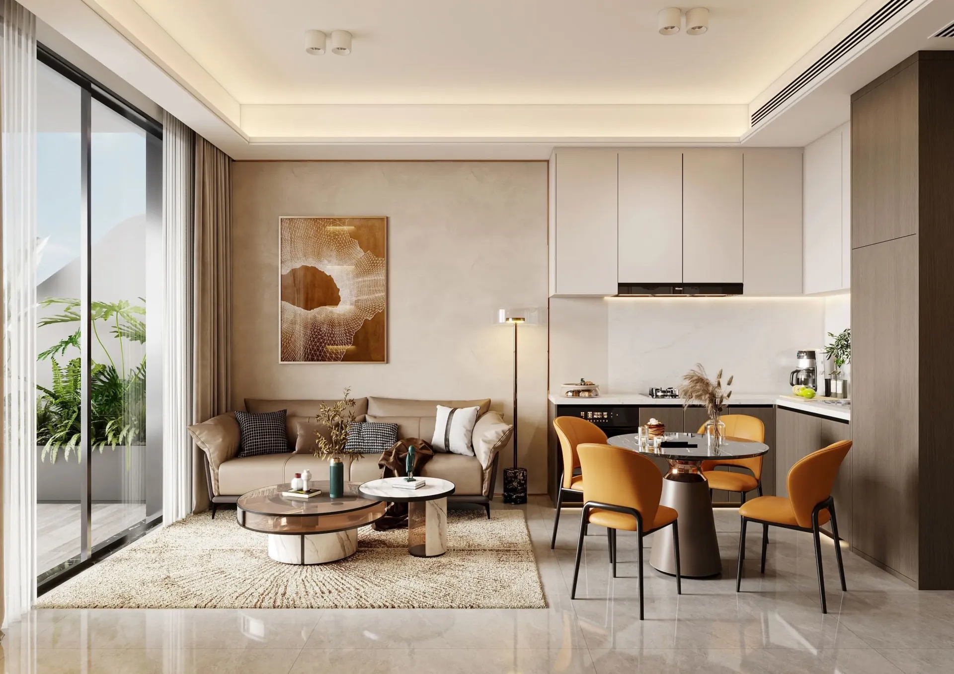 Listone Residence — кухня-гостиная