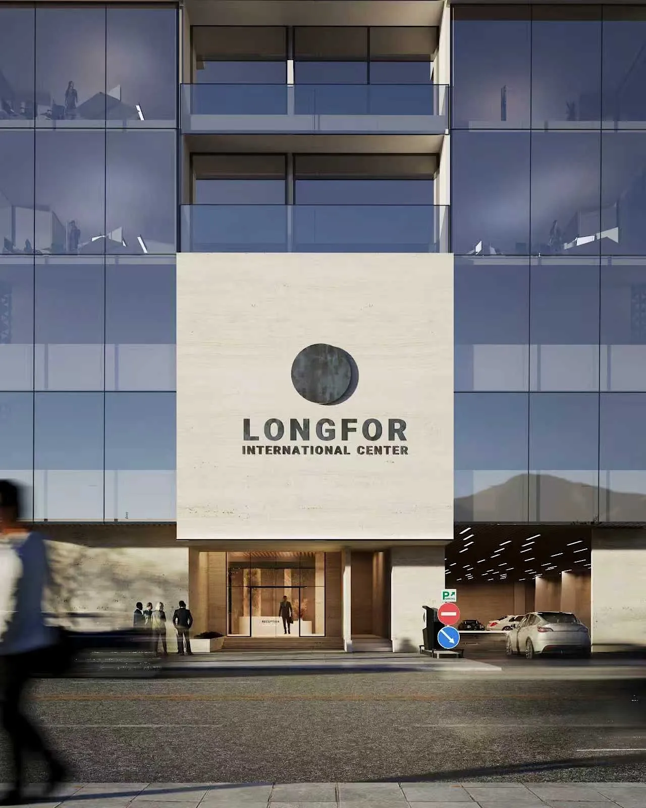 Longfor International Center — вход в здание