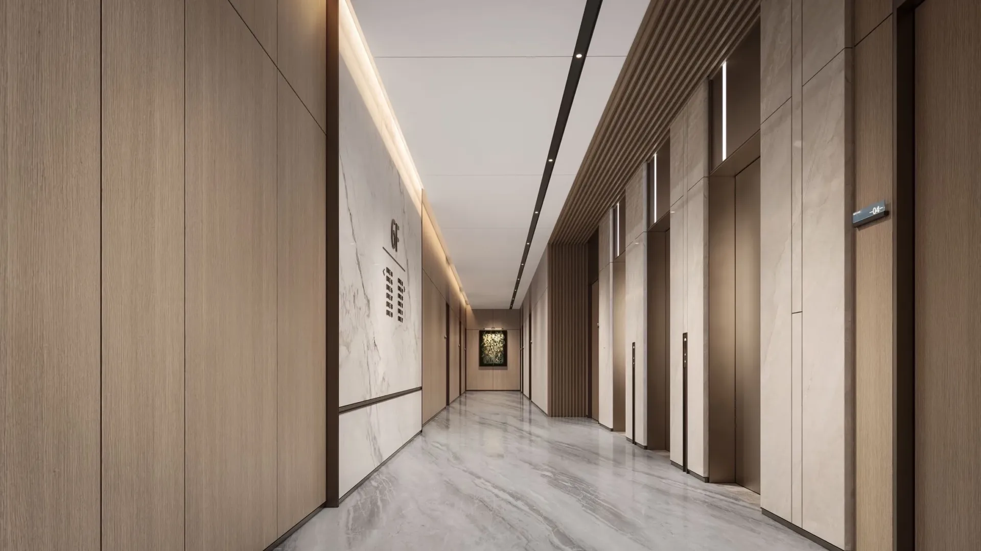 Longfor International Center — лифтовой холл