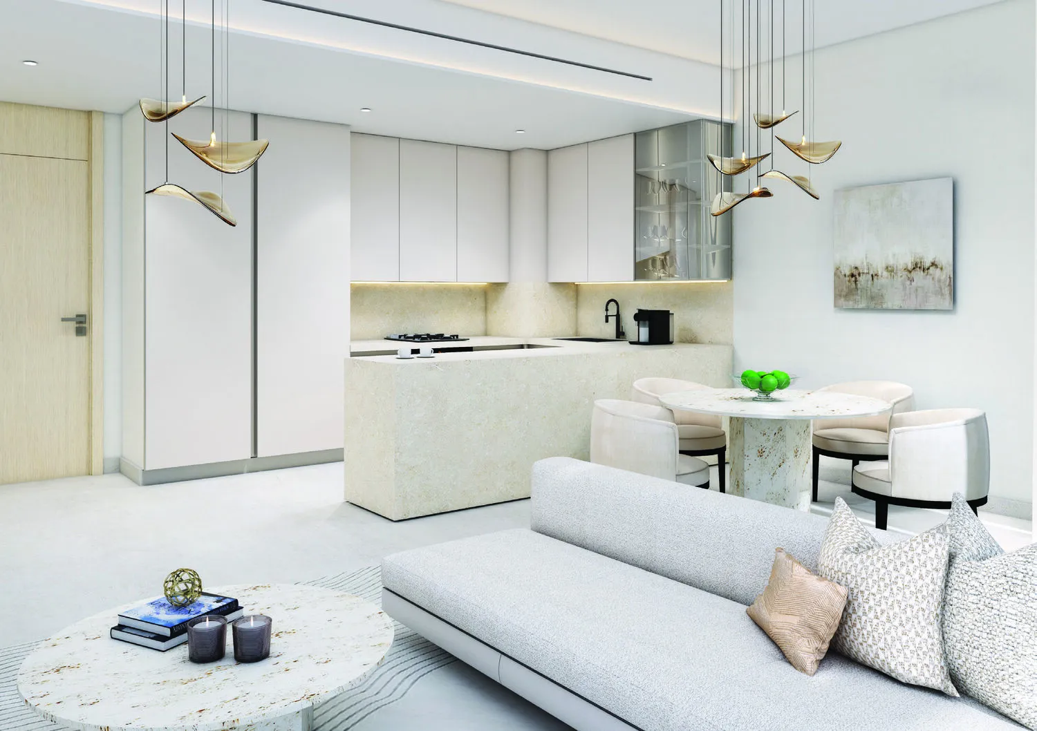 Luxury Canal Residences — кухня-гостиная