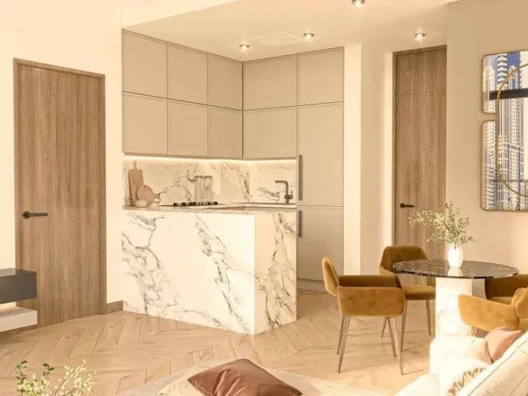 Maas Azurline Residences — кухня-гостиная