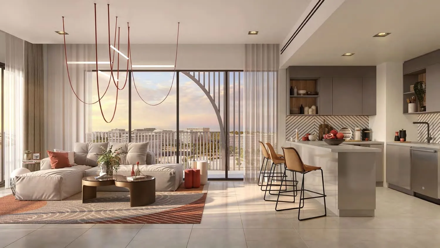 Manarat Living 2 — кухня-гостиная