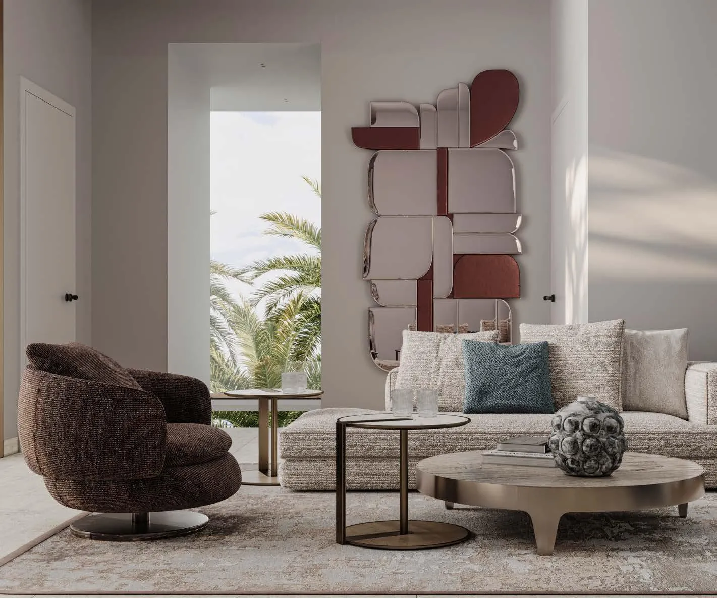 Manchester City Yas Residences by Ohana — интерьер гостиной