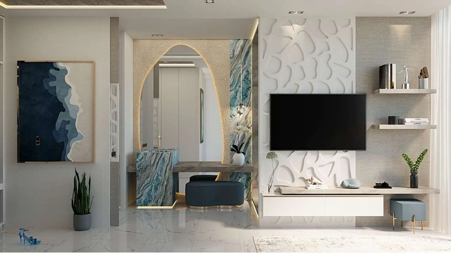 Manta Bay — интерьер гостиной