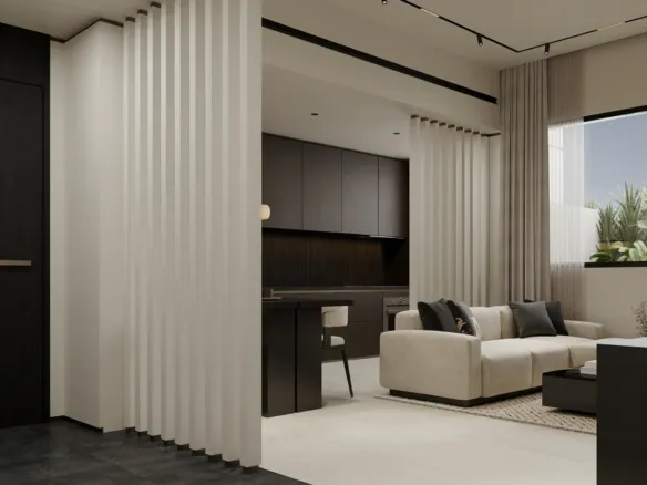 Marea Residences — кухня-гостиная
