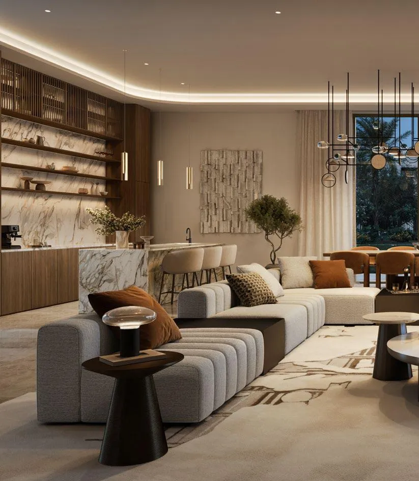 Mareva 1 and 2 The Oasis — интерьер гостиной