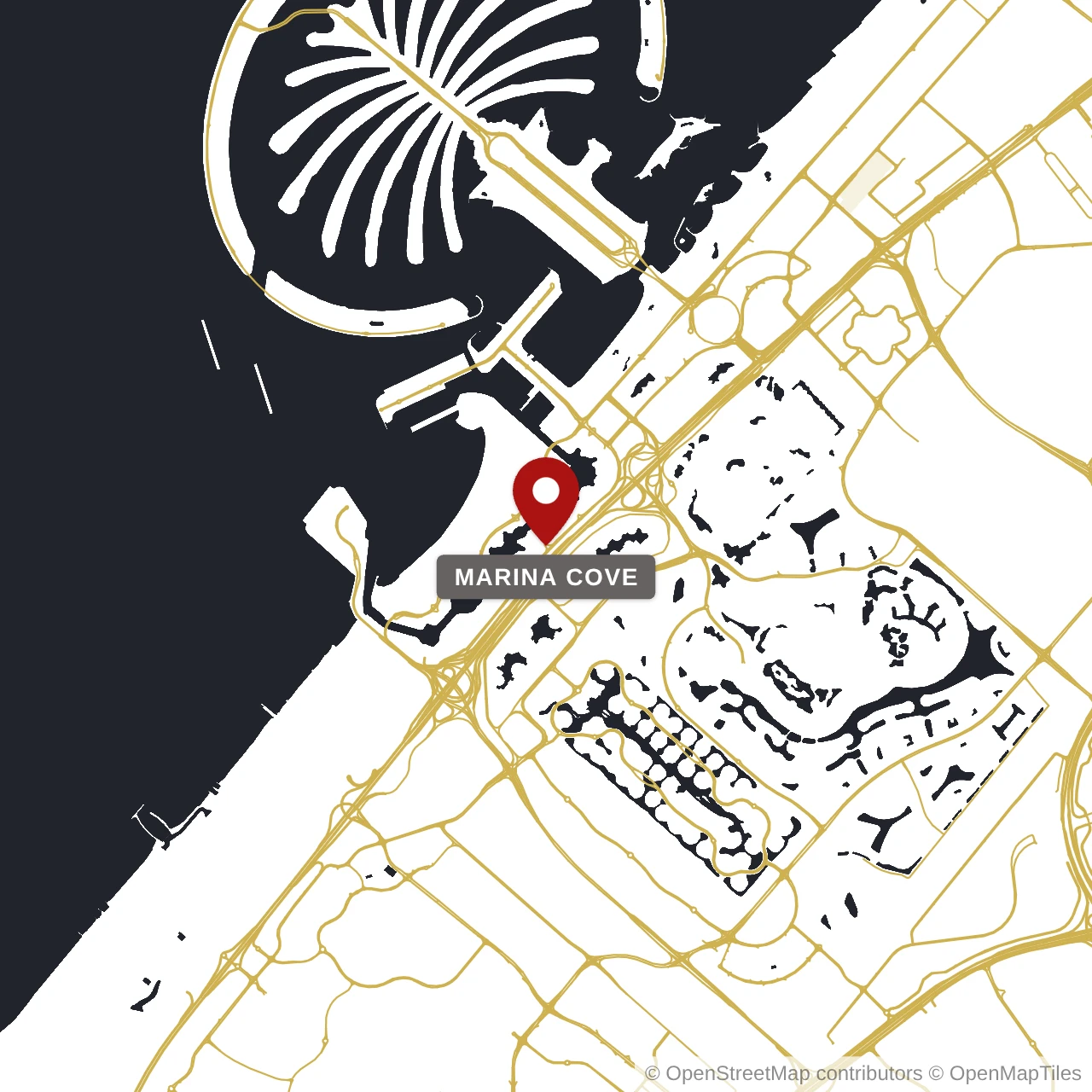 Расположение Marina Cove на карте: Дубай Марина, Dubai