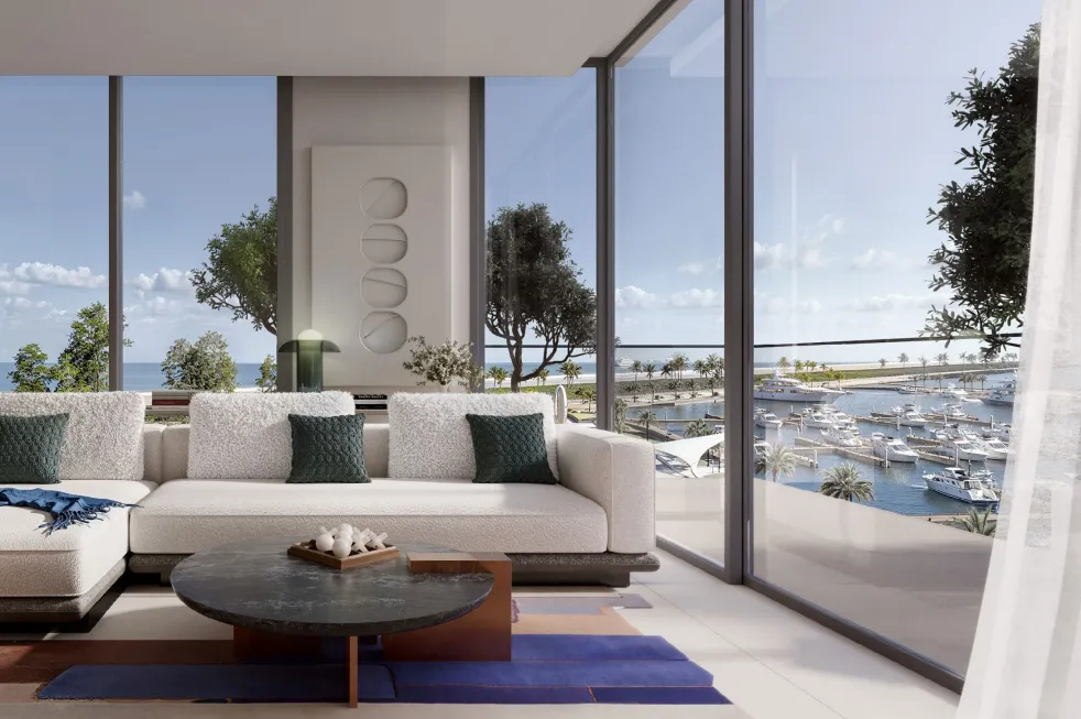 Marina Views — интерьер гостиной