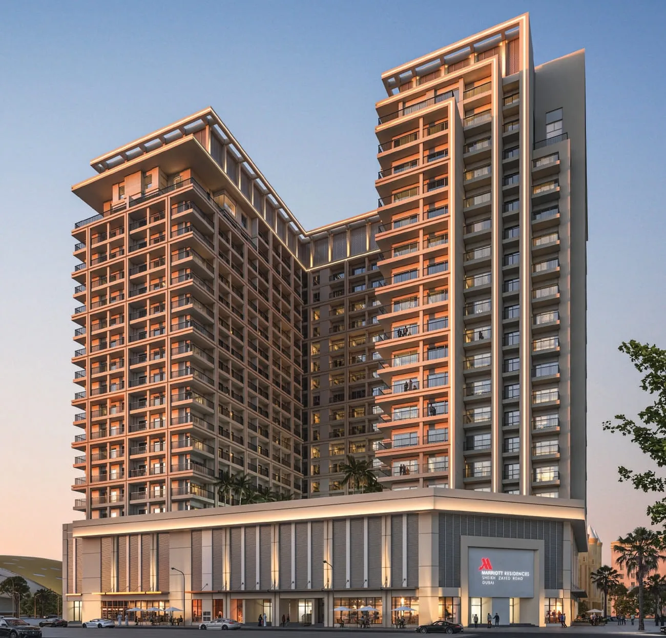 Marriott Residences Sheikh Zayed Road — вид на комплекс