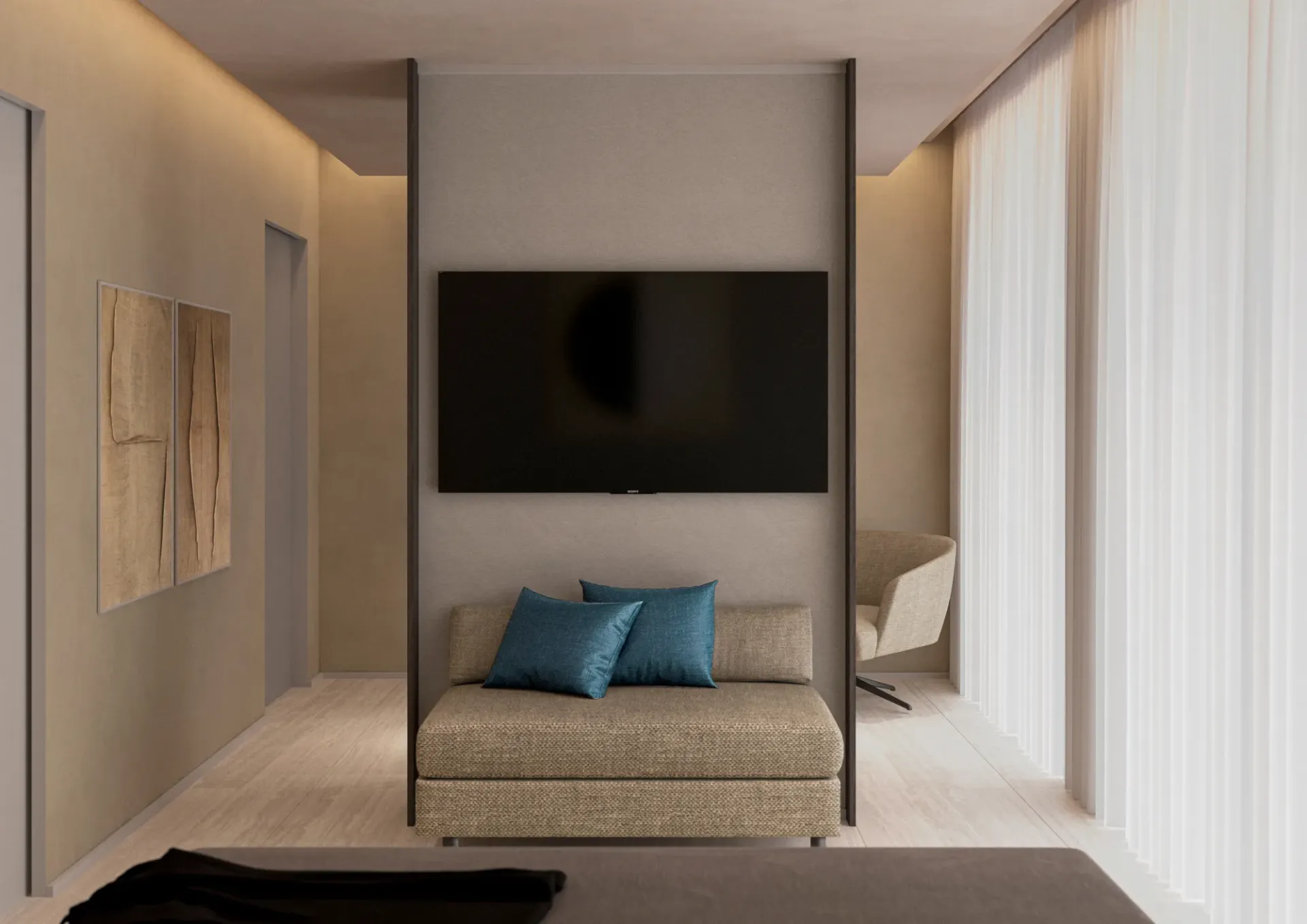 Mas Barsha Residency — интерьер спальни