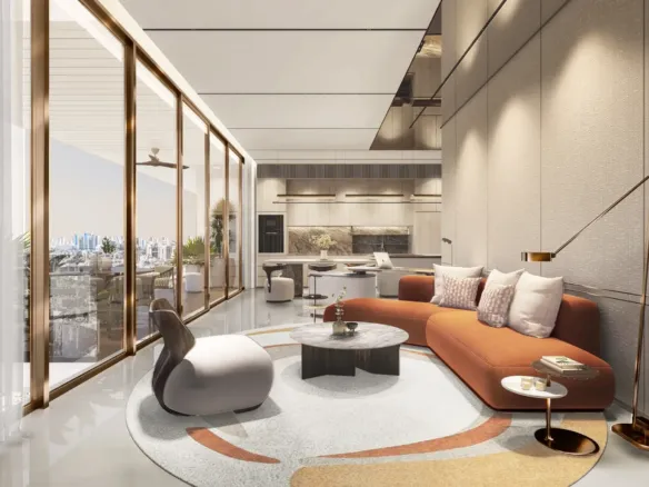 Mas Barsha Residency — интерьер гостиной, фото 9