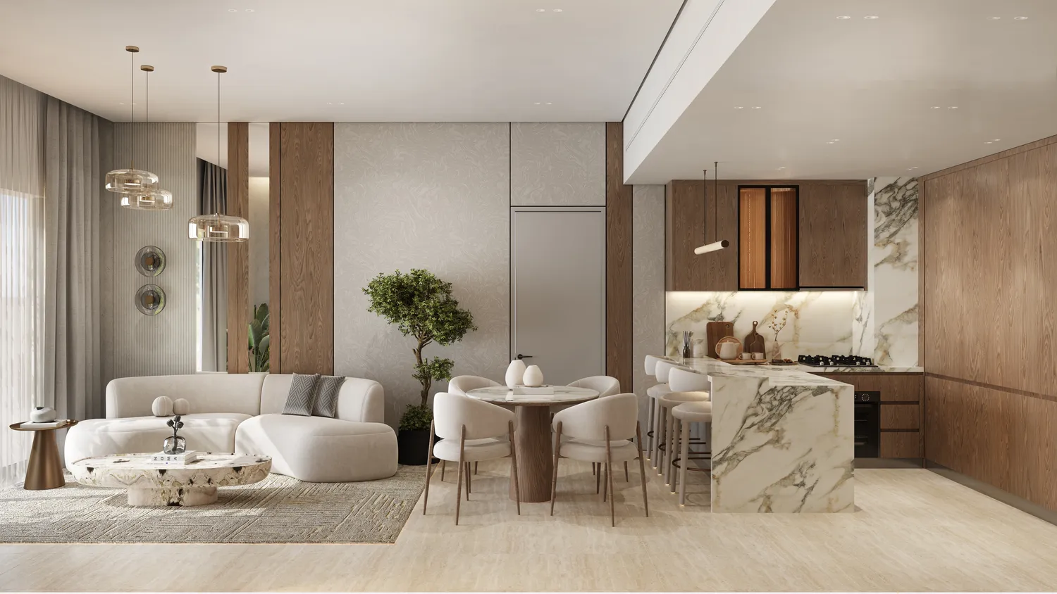 Mayfair Nexus — кухня-гостиная