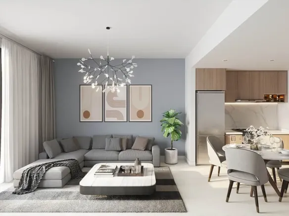 Mesk Residences Maryam Island — интерьер гостиной