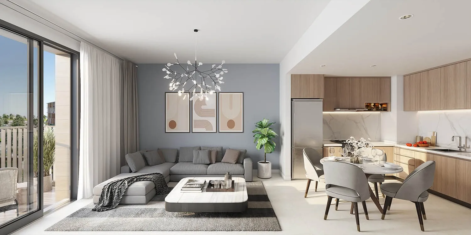Mesk Residences Maryam Island — интерьер гостиной