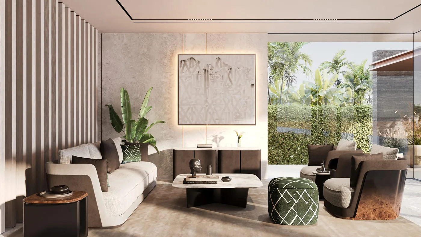 Mira Villas by Bentley Home — интерьер гостиной, фото 7